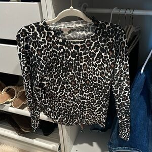 J.Crew Leopard Crewneck Sweater